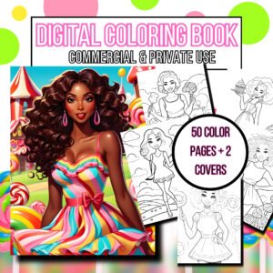 Candy land Beauty Coloring Book