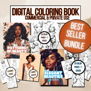 Elegant Woman Coloring Book Best Seller Bundle