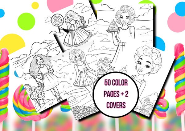 Candy land Beauty Coloring Book - Image 2