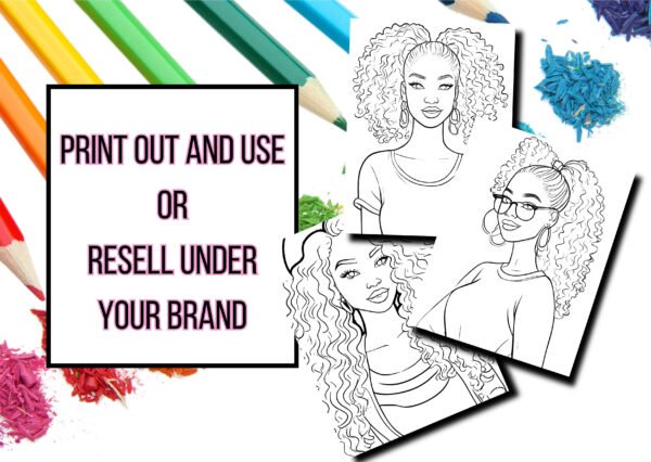 Curly Beauties Coloring Book - Image 3