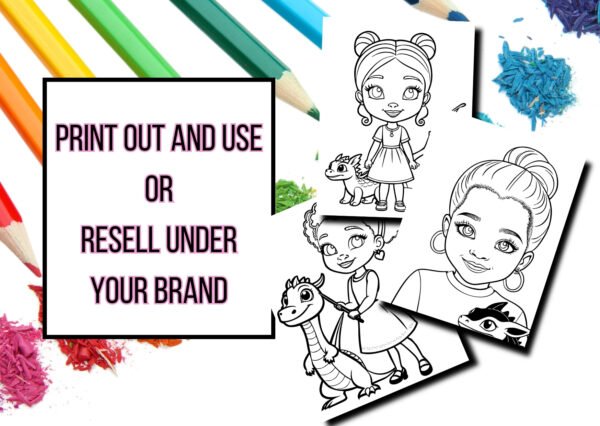 Beauty and Baby Dragon Coloring Book - Image 3